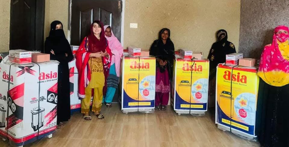 Distributed Among Poor & Deserving Women.