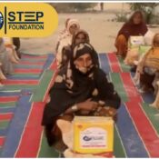 Chairperson of Step Foundation Shaista Baloch distributed monthly ration