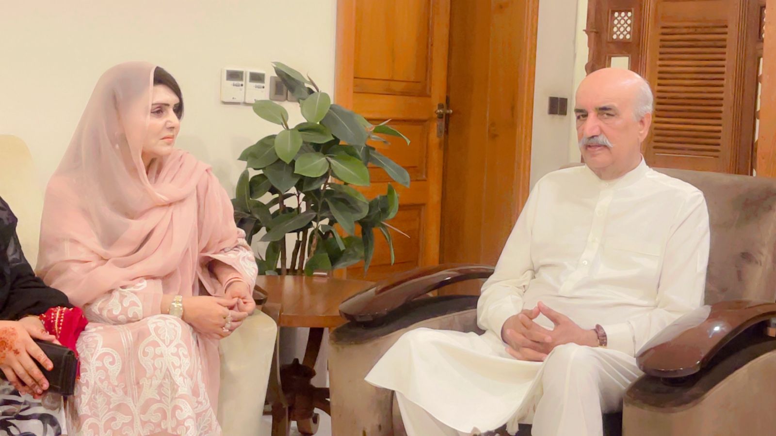 Chairperson Shaista Baloch Meets Khursheed Shah, Inquires About His Health